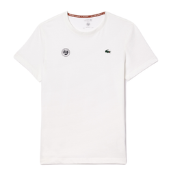 Мужская теннисная футболка Lacoste Ultra-Dry Sport Roland Garros Edition Tennis T-Shirt - white