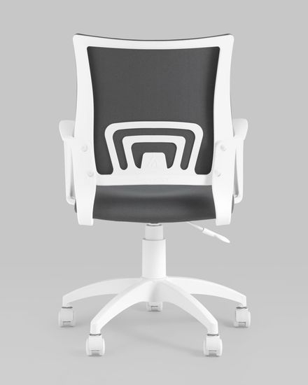 Кресло офисное Topchairs ST-BASIC-W серая ткань крестовина белый пластик