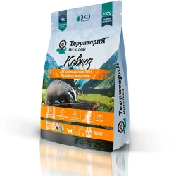 Сухой корм ТЕРРИТОРИЯ Кавказ для щенков маленьких пород с индейкой и морошкой - 0,8 кг