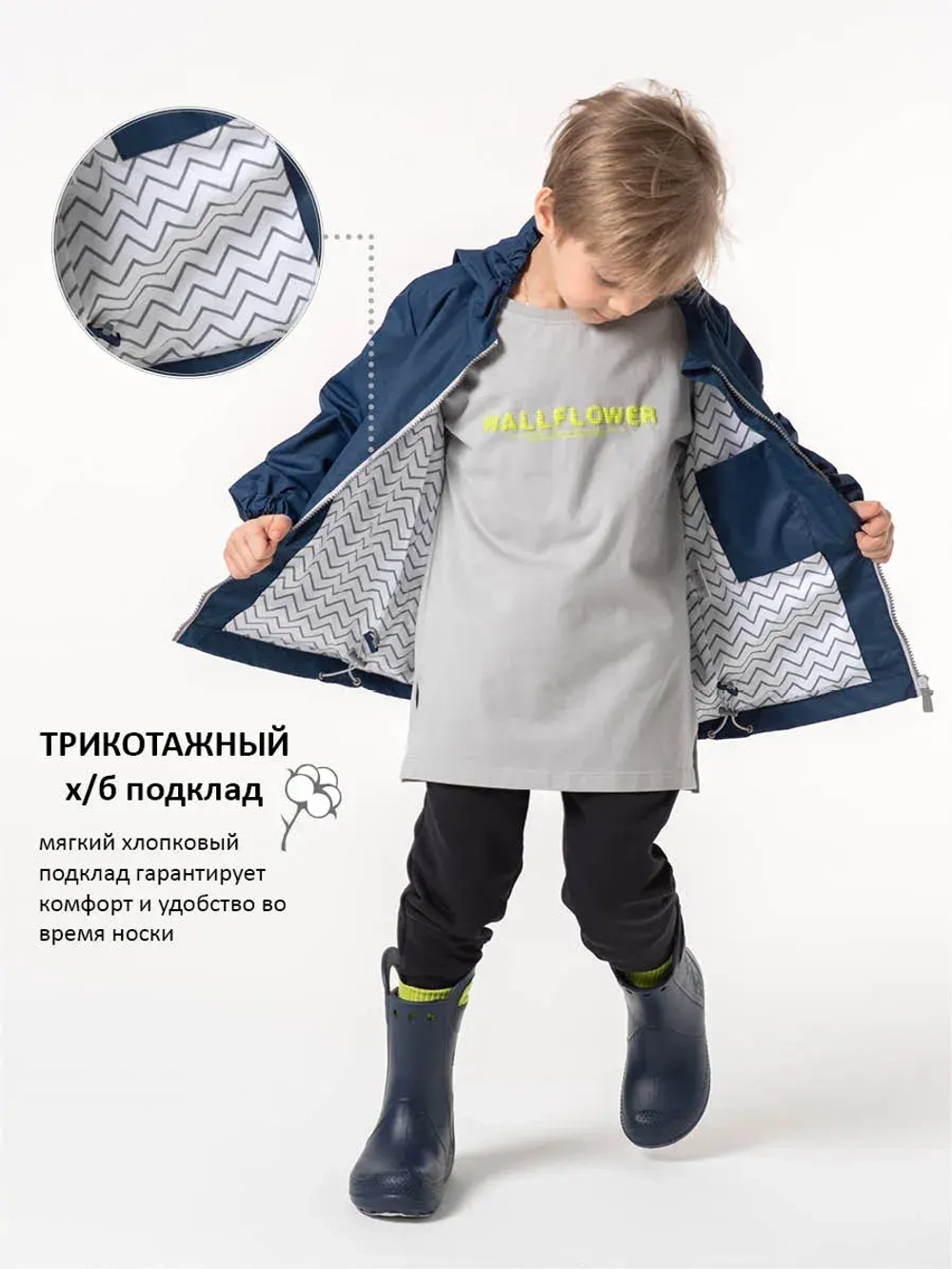 Ветровка мембрана на хлопковой подкладке