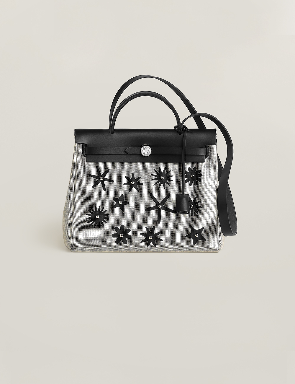 Сумка Hermes Herbag Zip 31 Hobnailed "noir / écru"