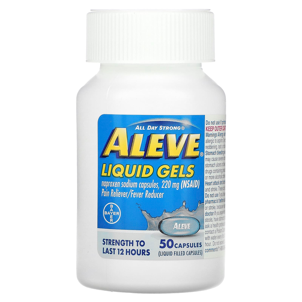 Aleve, Напроксен в капсулах, жидкие гели, 220 мг, 50 капсул