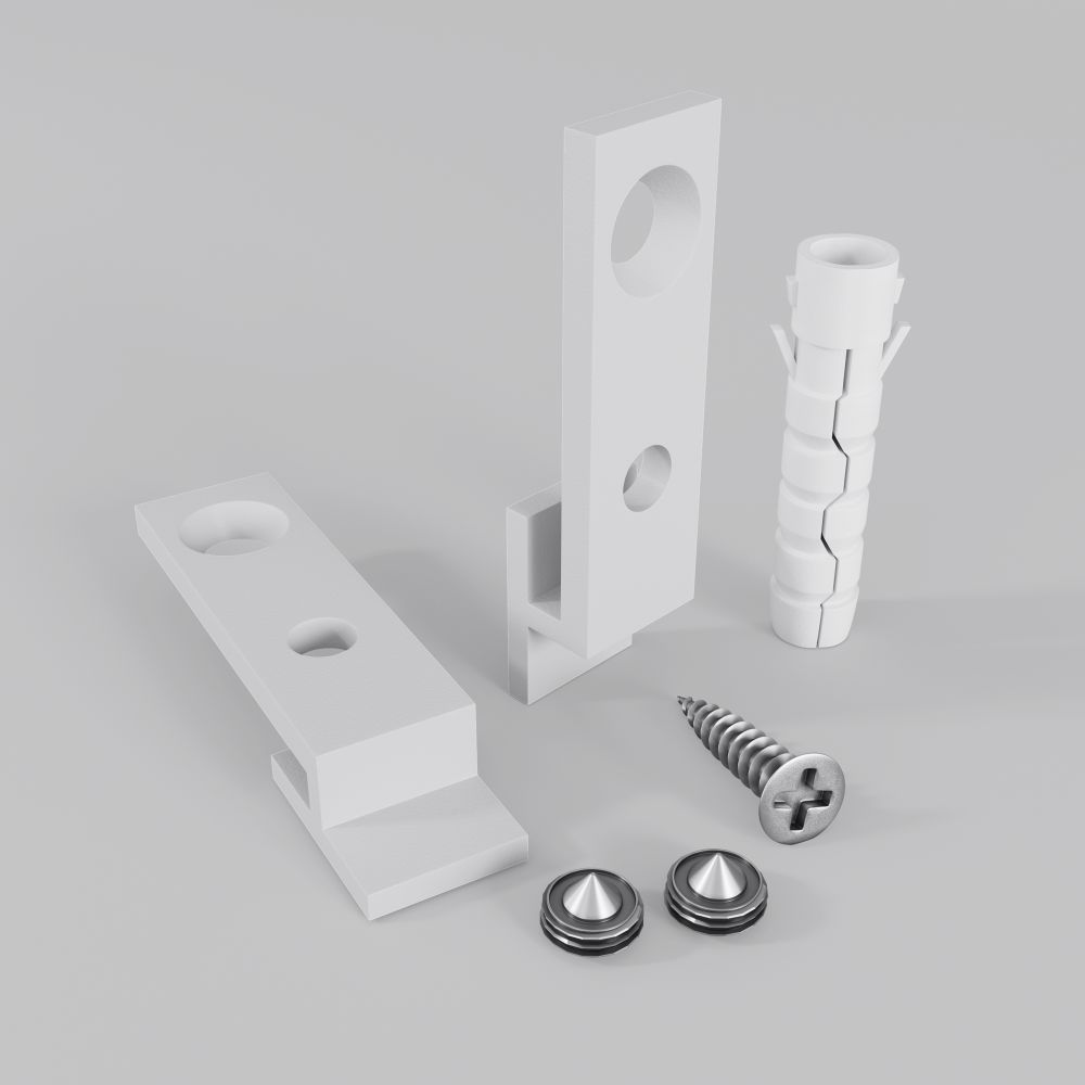 Комплект креплений для радиусного профиля со свеченим вверх/вниз 2шт. Maytoni ALM-3535R-2MT