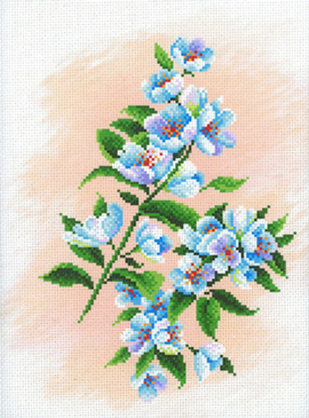 Рисунок-схема на канве для вышивания крестом "Яблоневый сад", 40 х 30 см / 29 х 20 см (Россия)