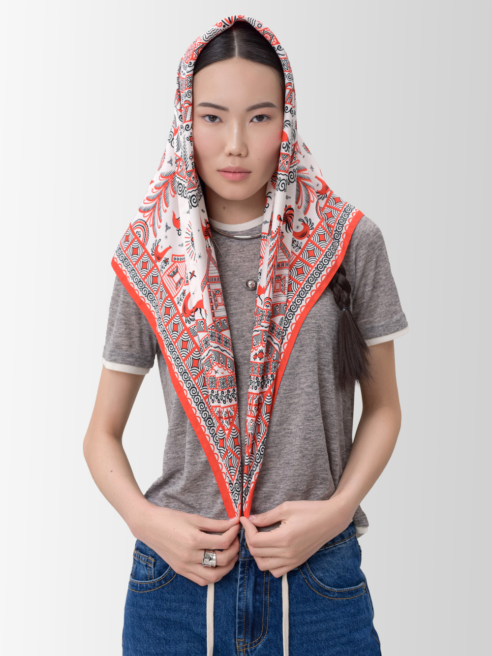 Платок «Мезенская роспись»