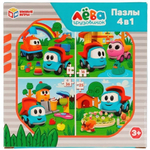 Пазл 4в1 (9,16,25,36эл.) "Грузовичок Лёва" 4680107971562 (Умные игры)