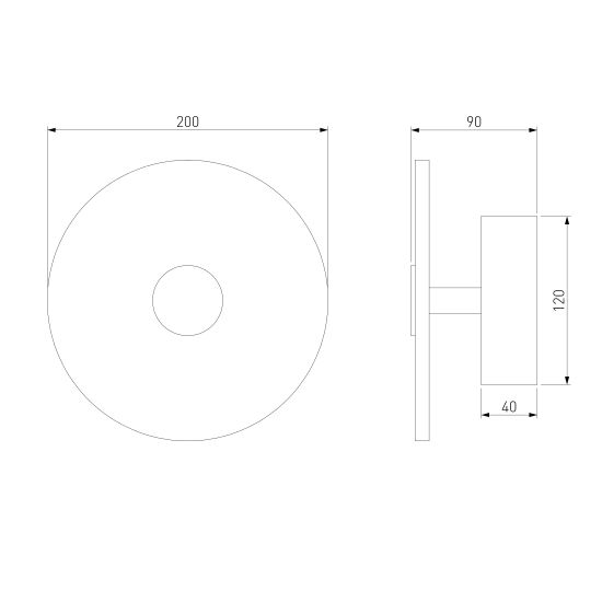 40340 LED / настенный светильник / черный