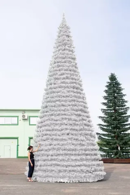 Уличная елка Испанская белая 4 м., каркасная, ПВХ, Green Trees (GT4ISPVCW)