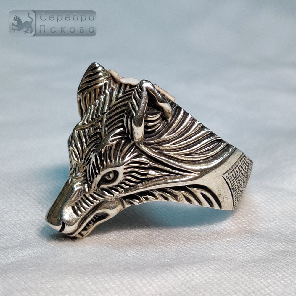 Кольцо "Голова волка"