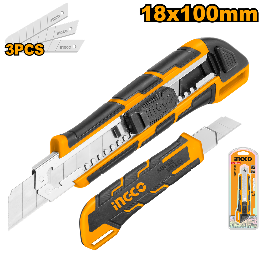 Нож канцелярский INGCO HKNS28035 18*100 мм