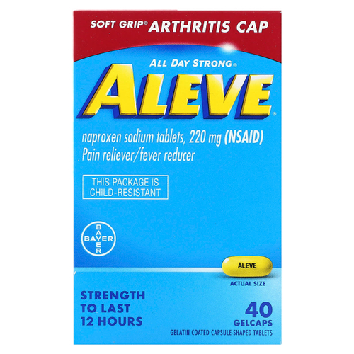 Aleve, Напроксен в таблетках, 220 мг, 40 капсул