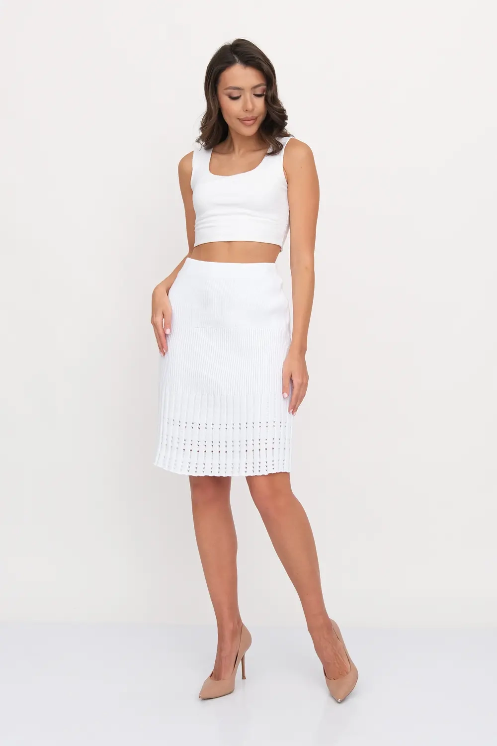 Юбка И 014/белый