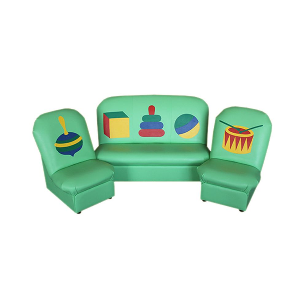 Комплект мягкой игровой мебели «Аппликация» Игрушки салатовый