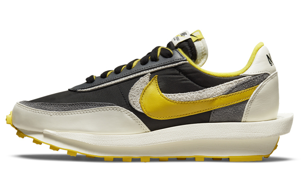 Кроссовки Sacai X Undercover X Nike Ldwaffle Black And Bright Citron