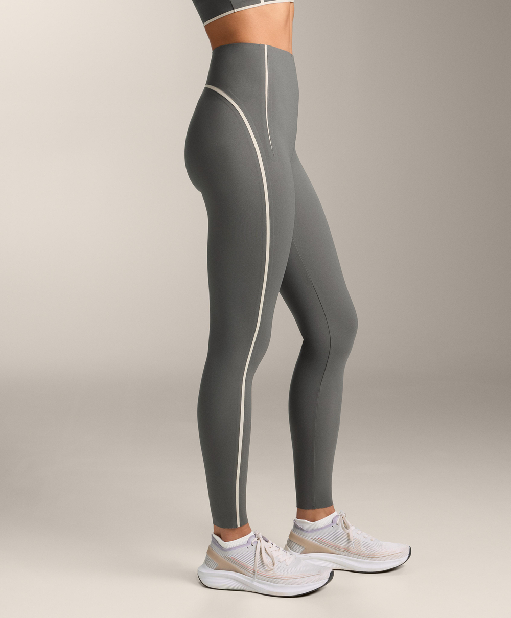 OYSHO Легинсы Compressive длиной до щиколотки с высокой посадкой, стальной серый