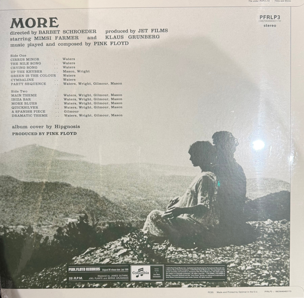 Виниловая пластинка Pink Floyd ‎– Soundtrack From The Film "More" LP