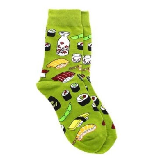Носки "Суши и роллы", р-р 38-44 (салатовый)