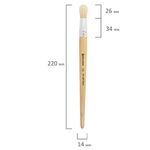 Кисть BRAUBERG, щетина, круглая, № 12, 200200