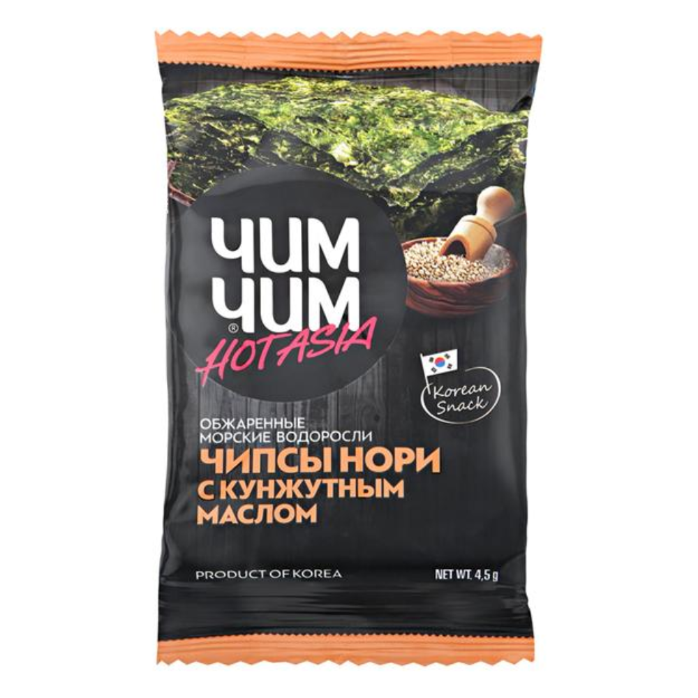 Чипсы Нори с кунжутным маслом Чим Чим 4.5 гр