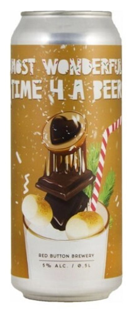 Пиво Рэд Баттон Мост Вандефул Тайм Фор Э Бир / Red Button Most Wonderful Time 4 A Beer 0.5 - банка