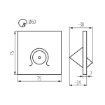 Cветильник в подрозетник KANLUX MEFIS LED W-NW