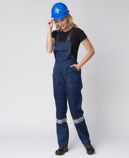 Костюм женский "Весна-2" полукомбинезон (т.синий/василек)