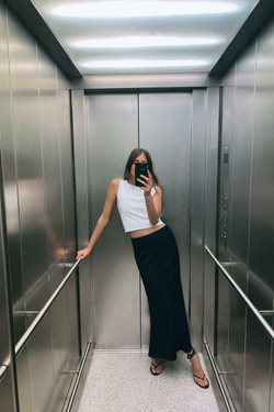 ZARA ТОП CROPPED БЕЗ РУКАВОВ, БЕЛЫЙ
