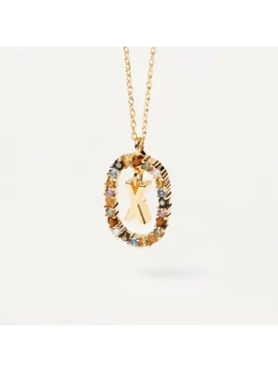 Колье женское Буква X