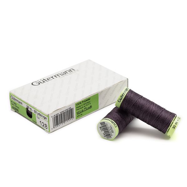 Нитки отделочные Gutermann Top Stitch 30 (30 метров), 5 кат. | 128 пыльно серо-сиреневый
