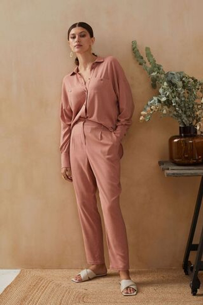 Брюки из вискозной ткани (Размер: XL) (Цвет: бежевый)