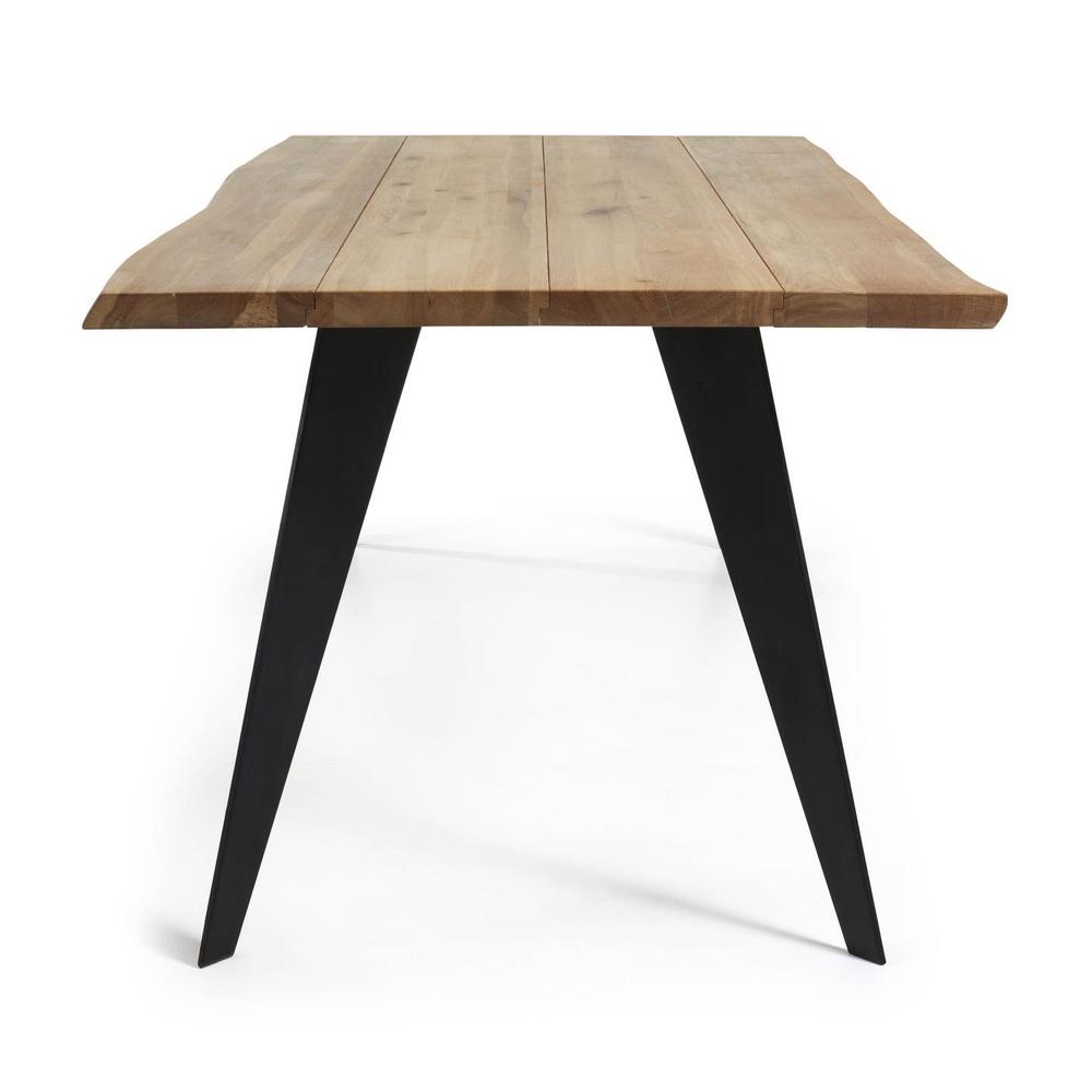 Стол Nack 180x100 черный, натуральный дуб