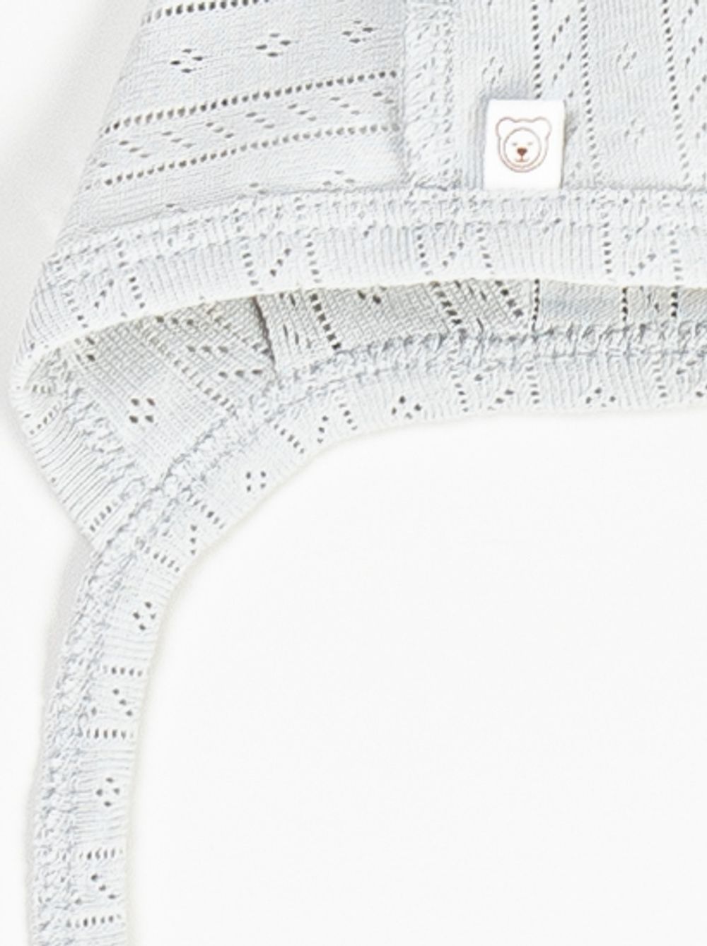 Чепчик "Жемчуг" из ажурного хлопка 0+