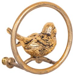 Ручка скоба мебельная Птичка Терра круглая правая Амбер