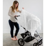 SwaddleDesigns Набор пеленок муслин 3 шт. - Little Lambs Goodnight, Sterling Gray & Pastel Yellow