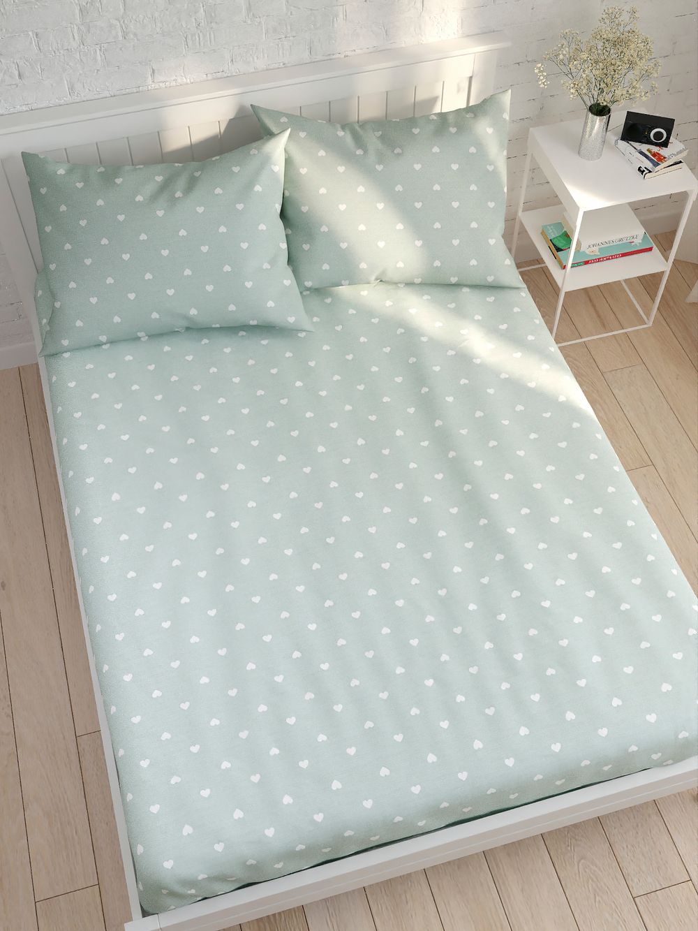 Постельное белье перкаль Сказка "Николь" 1,5-сп Наволочка 70х70 см 1 шт Простынь 150x215 см Пододеяльник 145x215 см