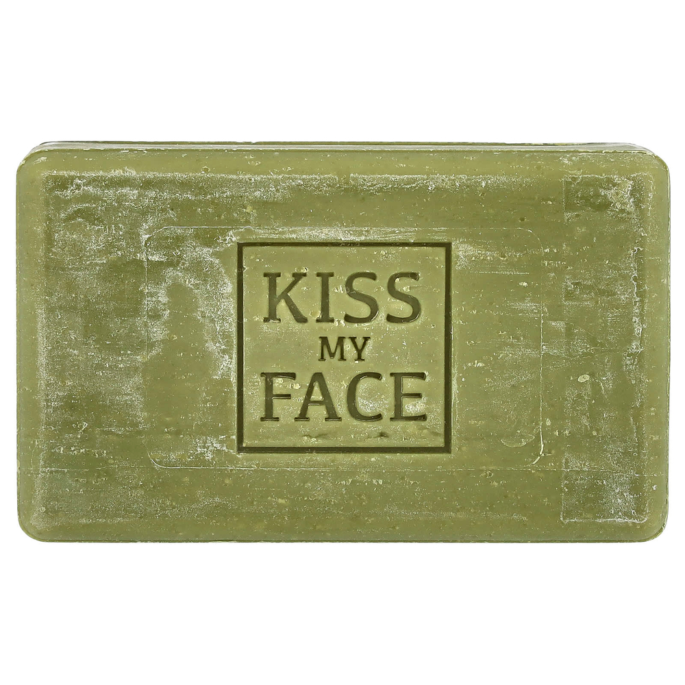 Kiss My Face, Кусковое мыло с оливковым маслом, оливковое и лавандовое, 230 г (8 унций)