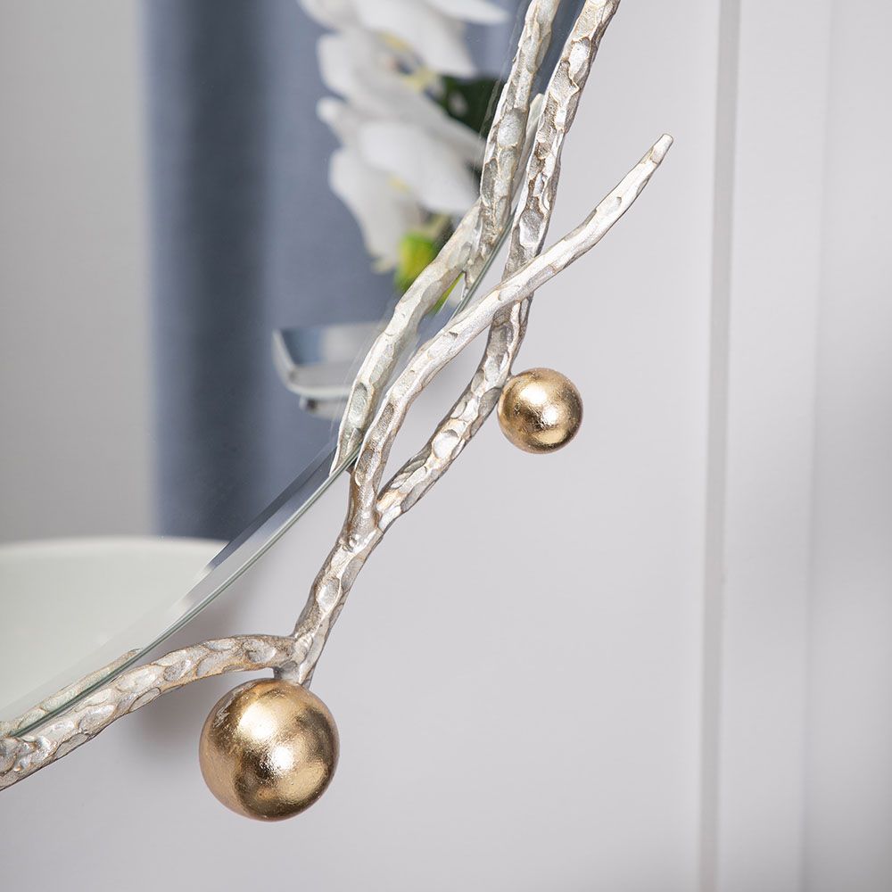 Зеркало настенное Терра Бранч Айвори Мраморное золото