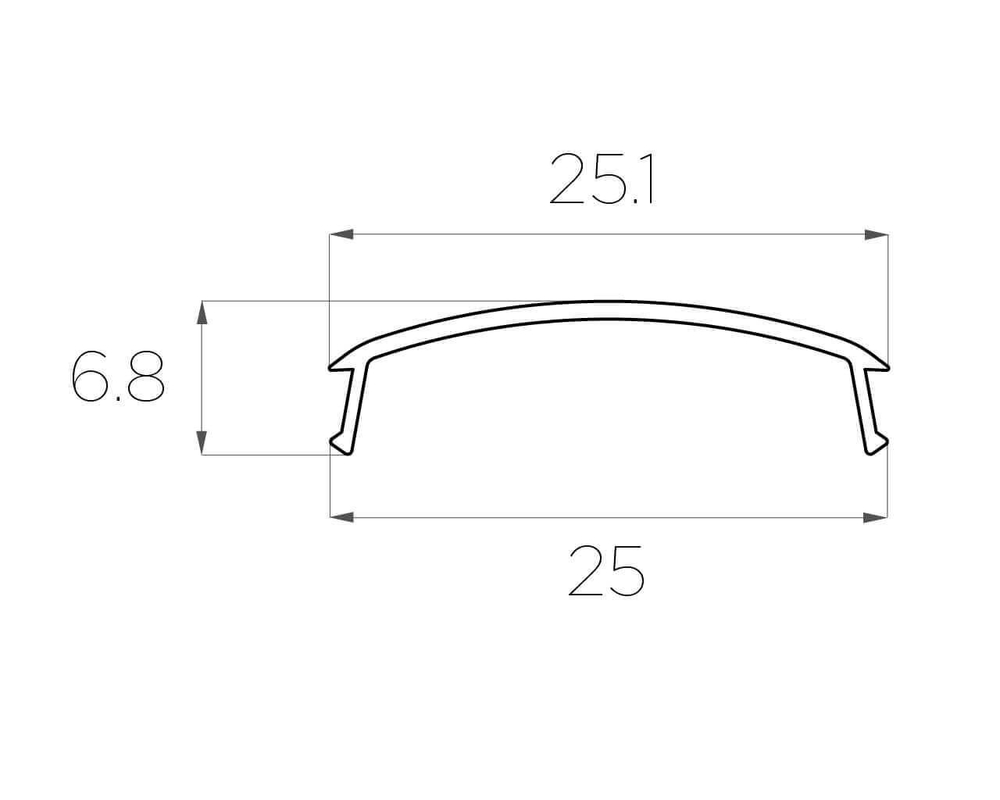 Рассеиватель матовый поликарбонат LC-LRM-28-2