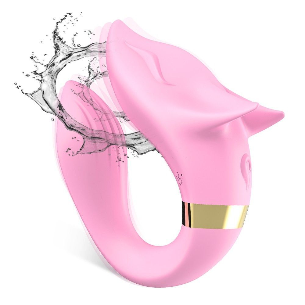 Розовый вибромассажер для пар с пультом дистанционного управления (Цвет: розовый)