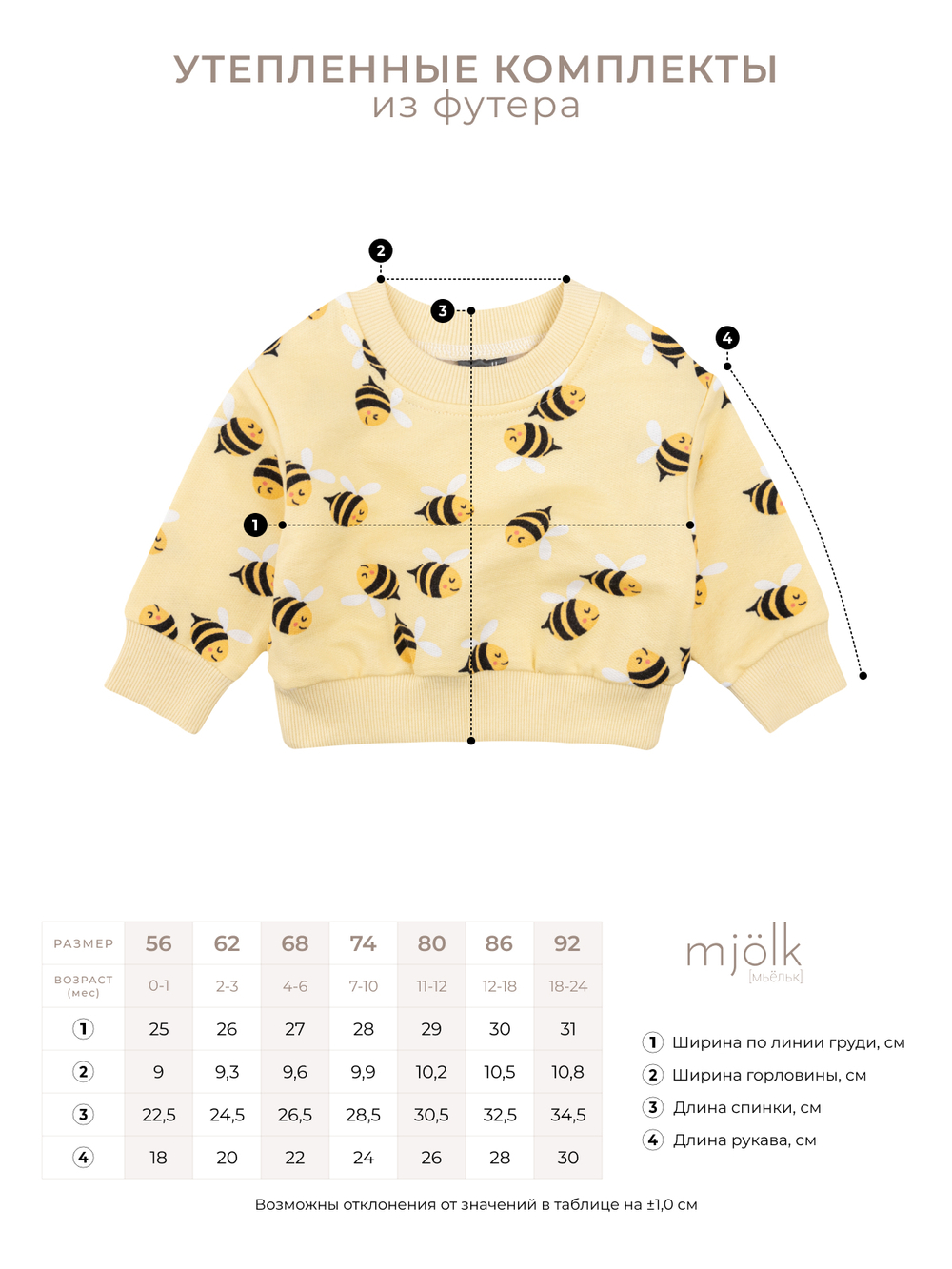 Комплект Mjölk Песчаные узоры