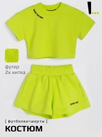Костюм для девочки, футболка и шорты