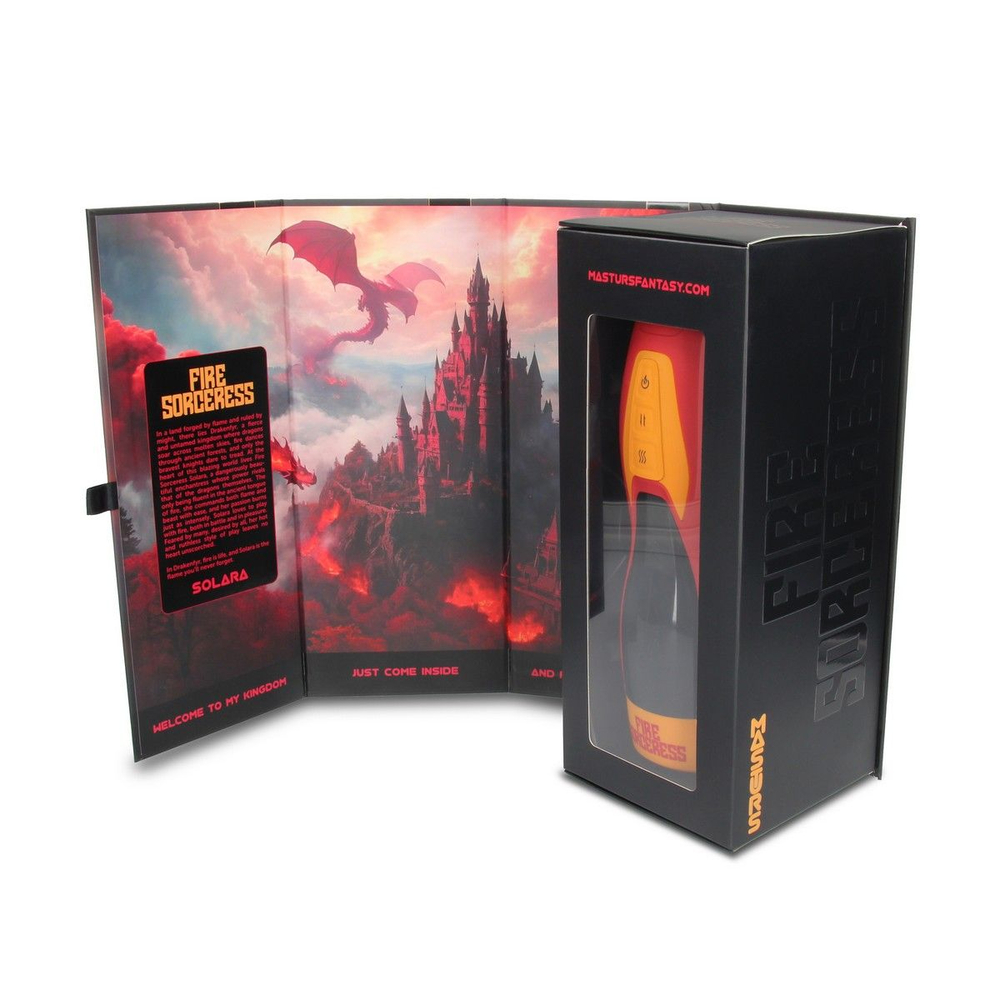 Интерактивный мастурбатор Solara с нагревом, вибрацией и поступательными движениями (Цвет: красный)