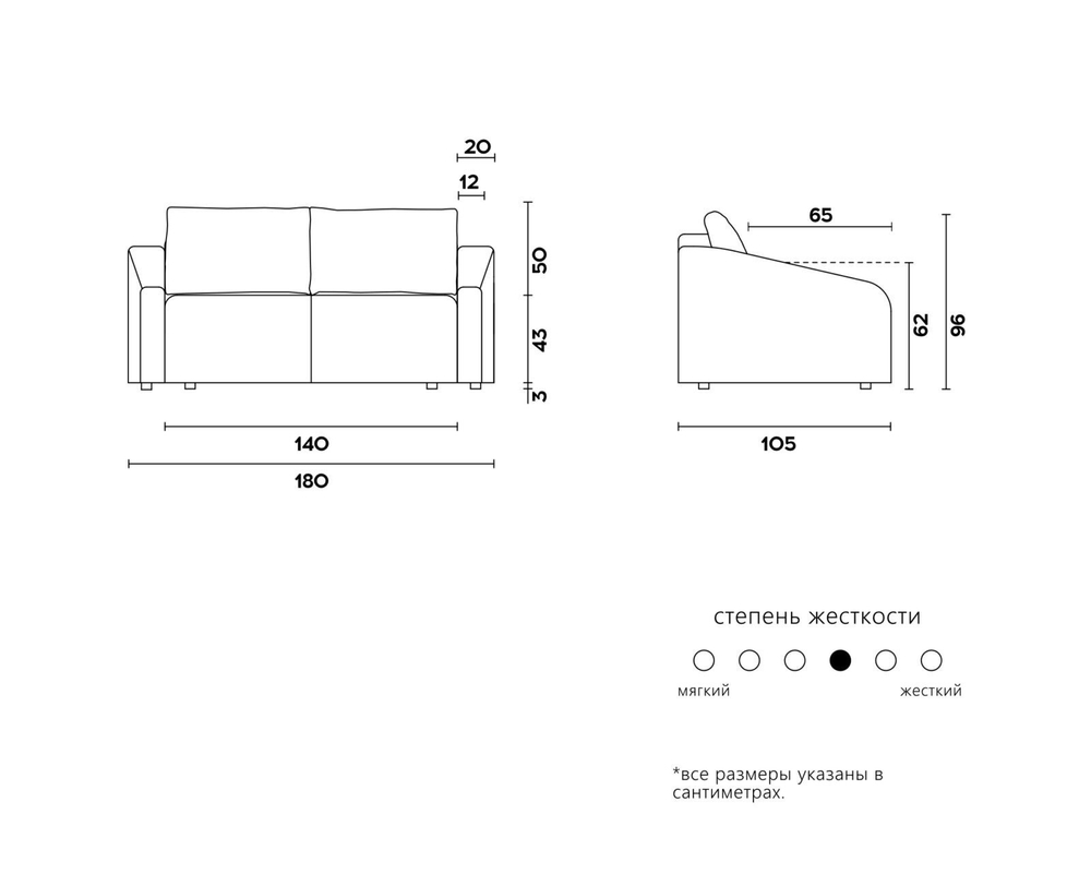 Диван MINKU 11.32 нераскладной