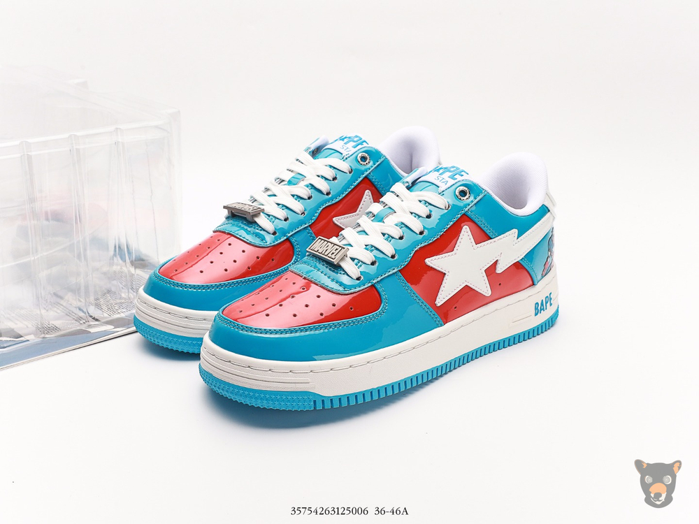 Кроссовки Marvel x Bape STA Low "Captain America"