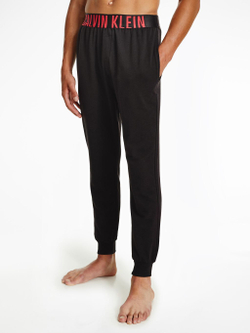 Мужские теннисные штаны Calvin Klein Jogger - black w/strawberry shake