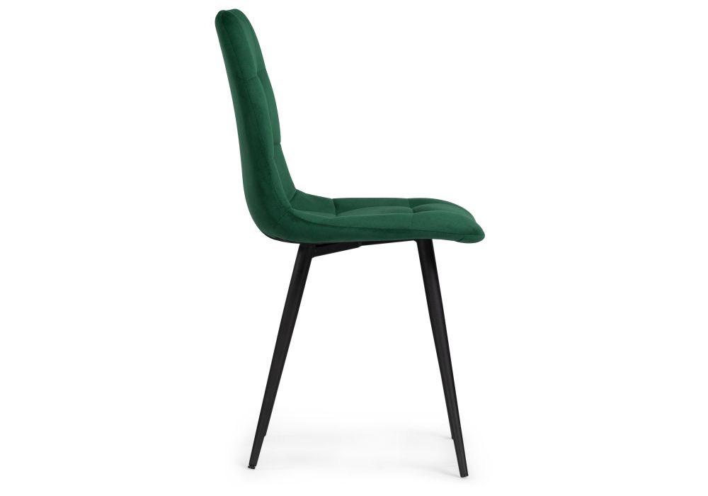 Стул на металлокаркасе Чилли К велюр зеленый / черный