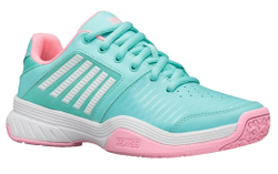 Детские теннисные кроссовки K-Swiss Court Express Omni - aruba blue/soft neon pink/white