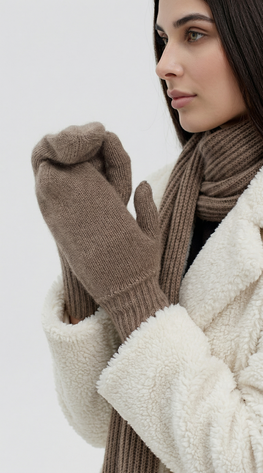 Варежки В805-29 т.бежевый