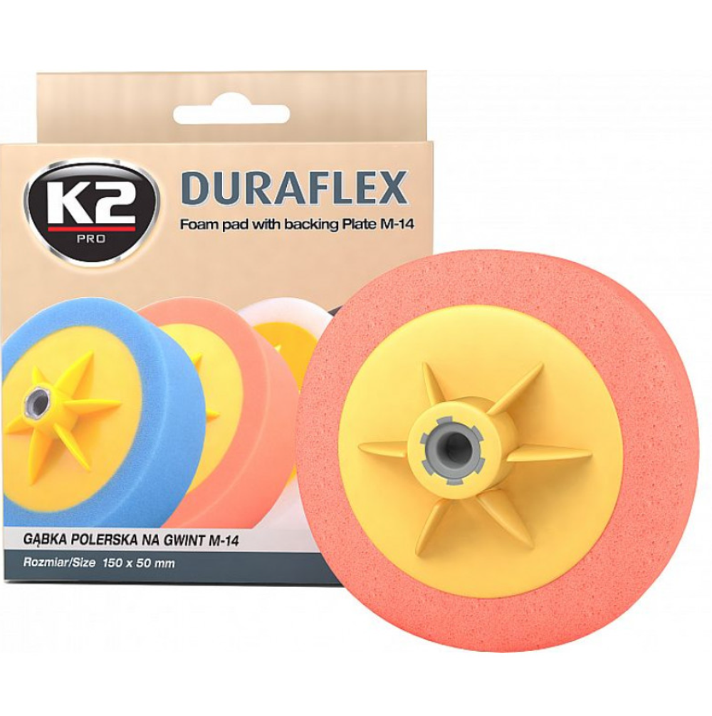 ПОЛИРОВАЛЬНАЯ ГУБКА К2 DURAFLEX M14 ОРАНЖЕВАЯ 150 MM