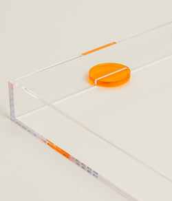 Поднос из акрила Прозрачный/Оранжевый/Синий